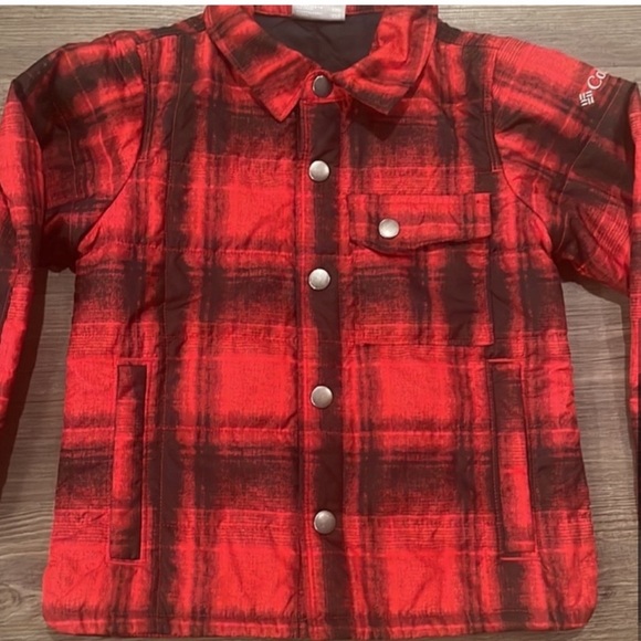 Columbia Boys Agent Avalanche Shacket Red Plaid XXS - Picture 4 of 10